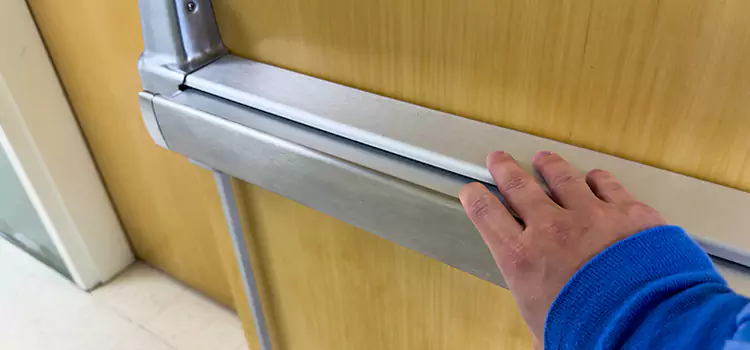 Installing a Push Bar on a Door Plymouth